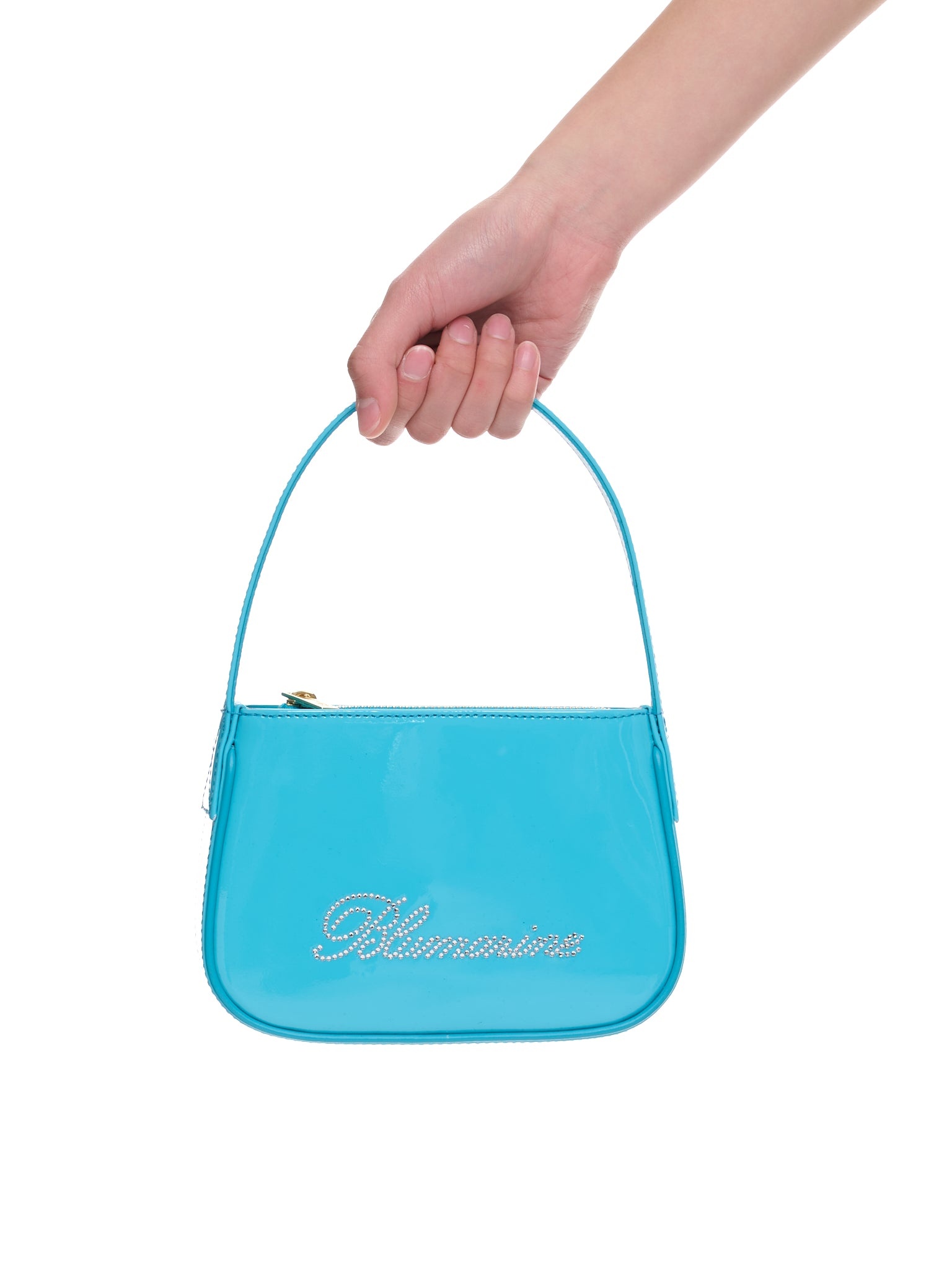 Patent Rhinestone Logo Bag - 5