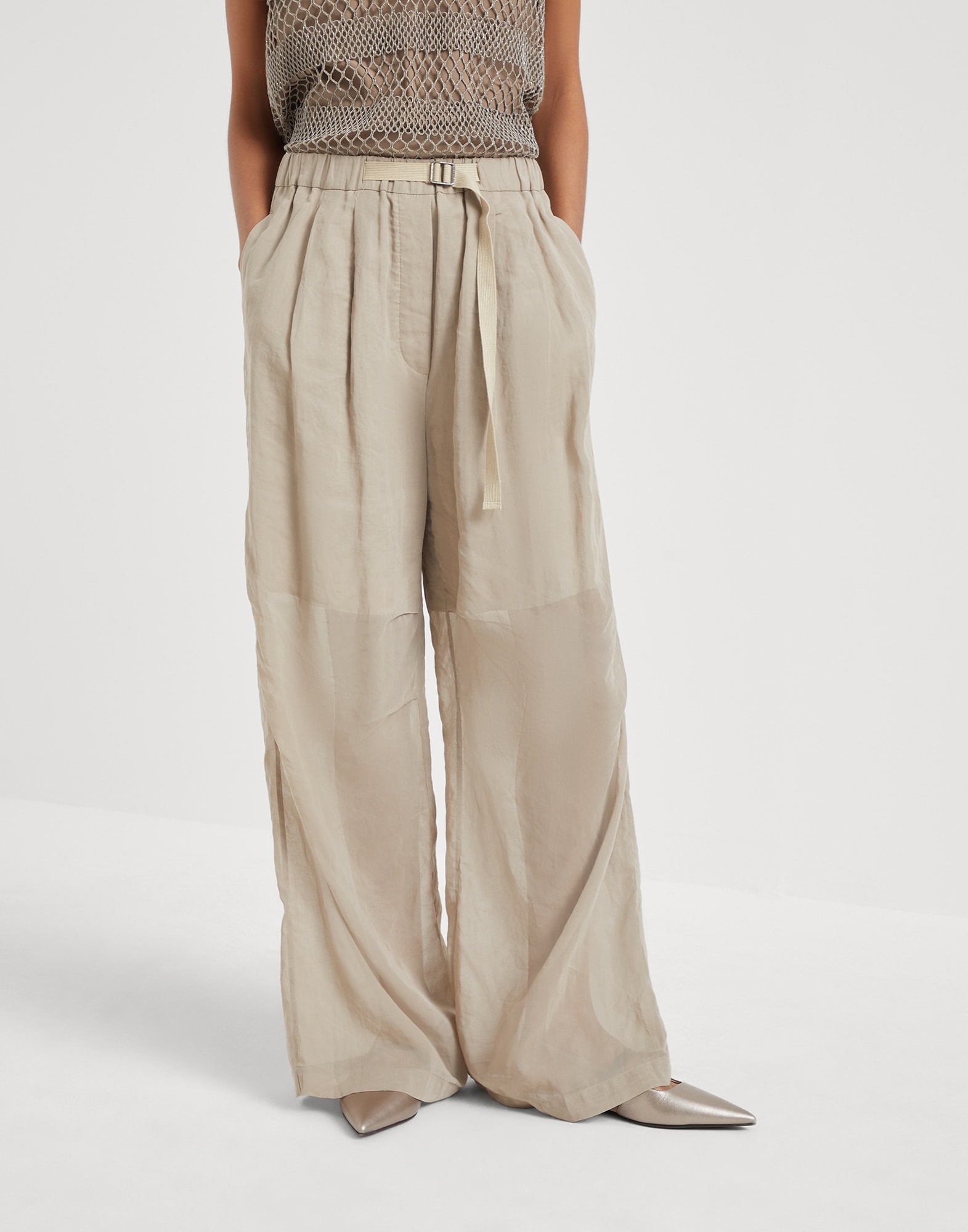 Cotton organza ergonomic loose trousers - 1