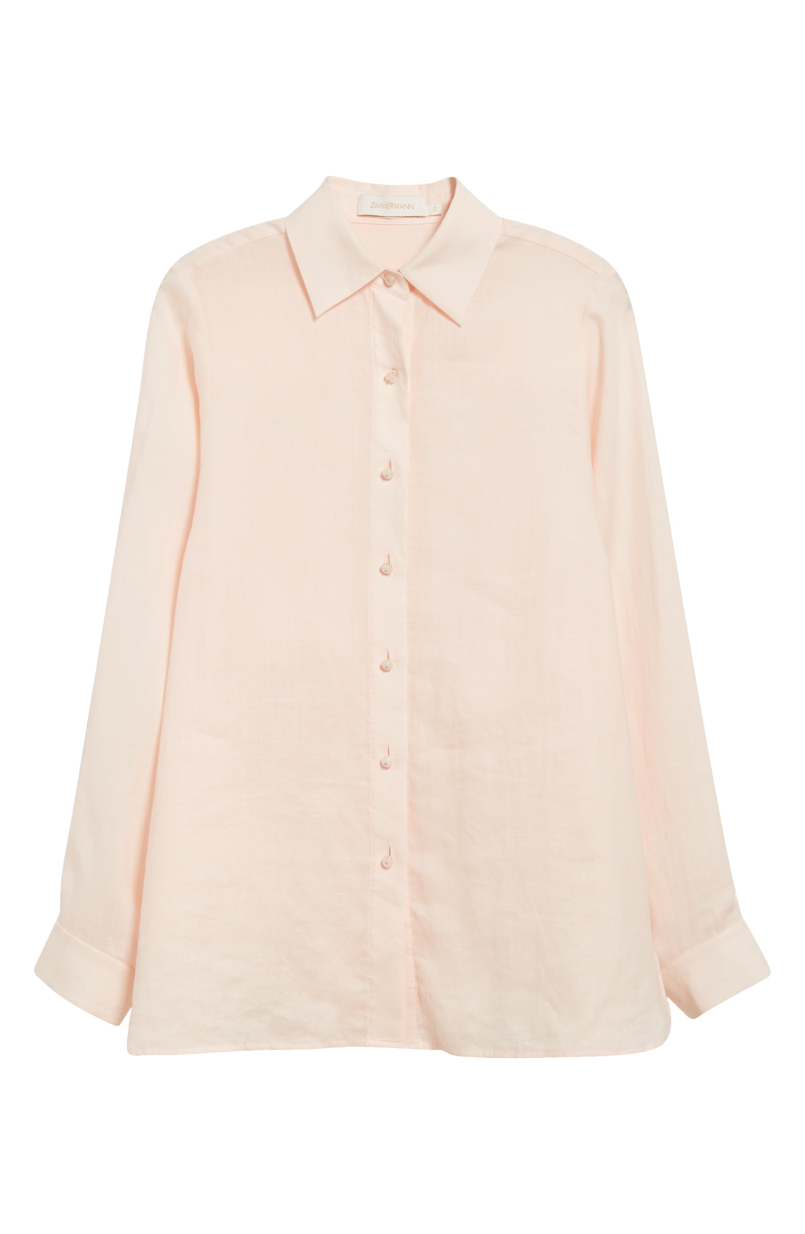 Zimmermann Oversize Button-Up Shirt in Pink at Nordstrom - 6