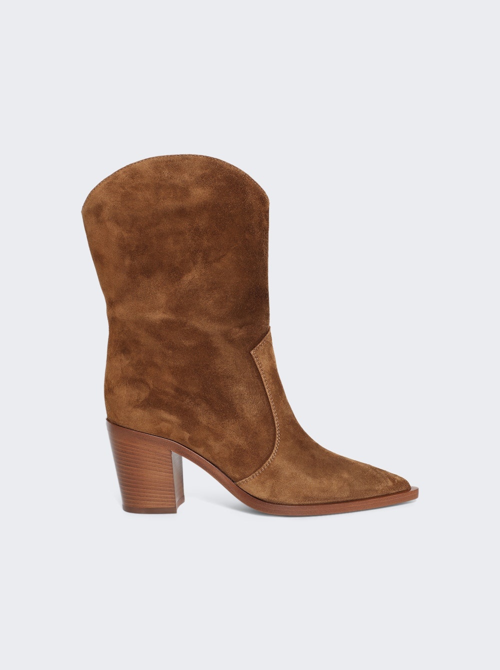 Suede Ankle Boots Camel - 1