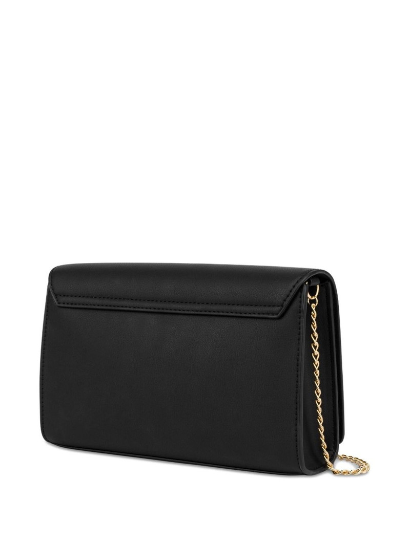 Moschino logo-lettering clutch bag outlook