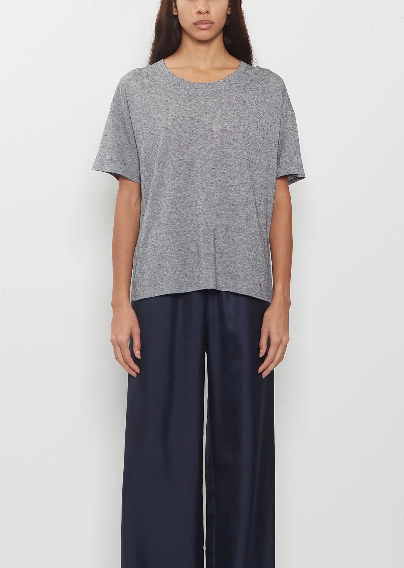 Ezra Classic Fit T-Shirt — Anthracite Melange - 1