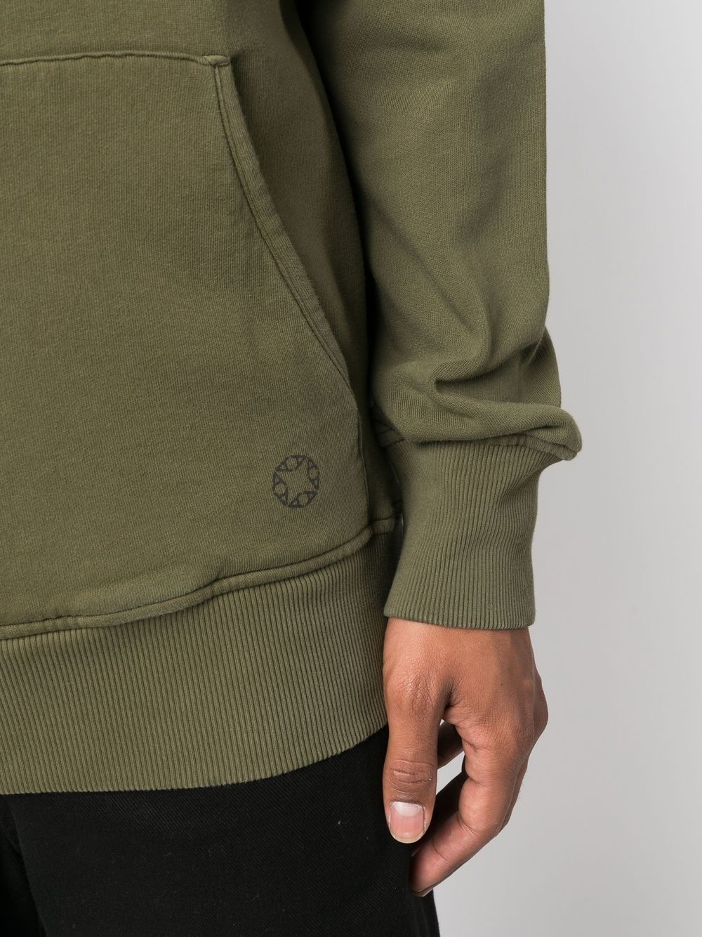 logo-print cotton hoodie - 6