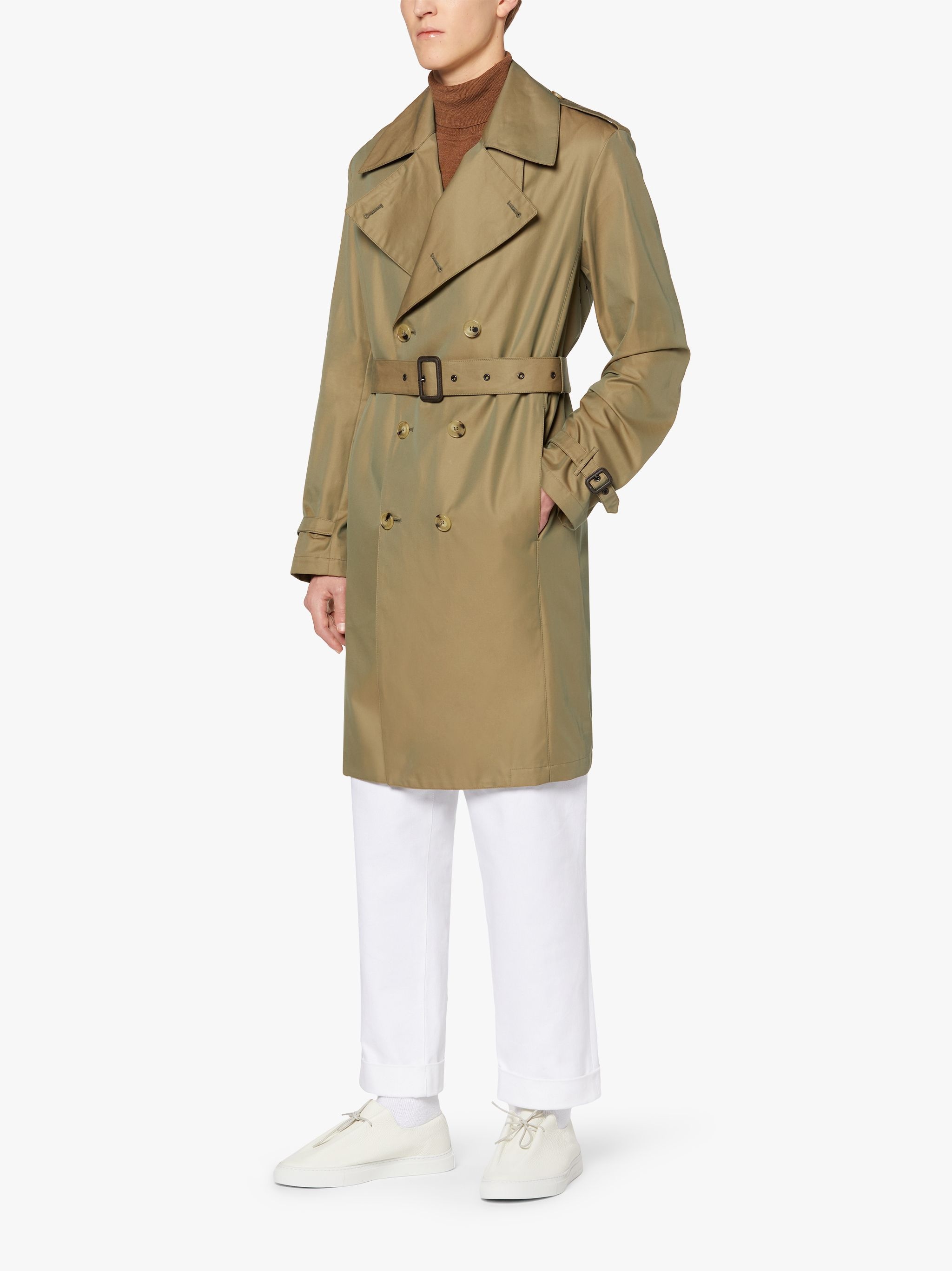 ST ANDREWS KHAKI GABARDINE COTTON TRENCH COAT | GMC-101 - 4