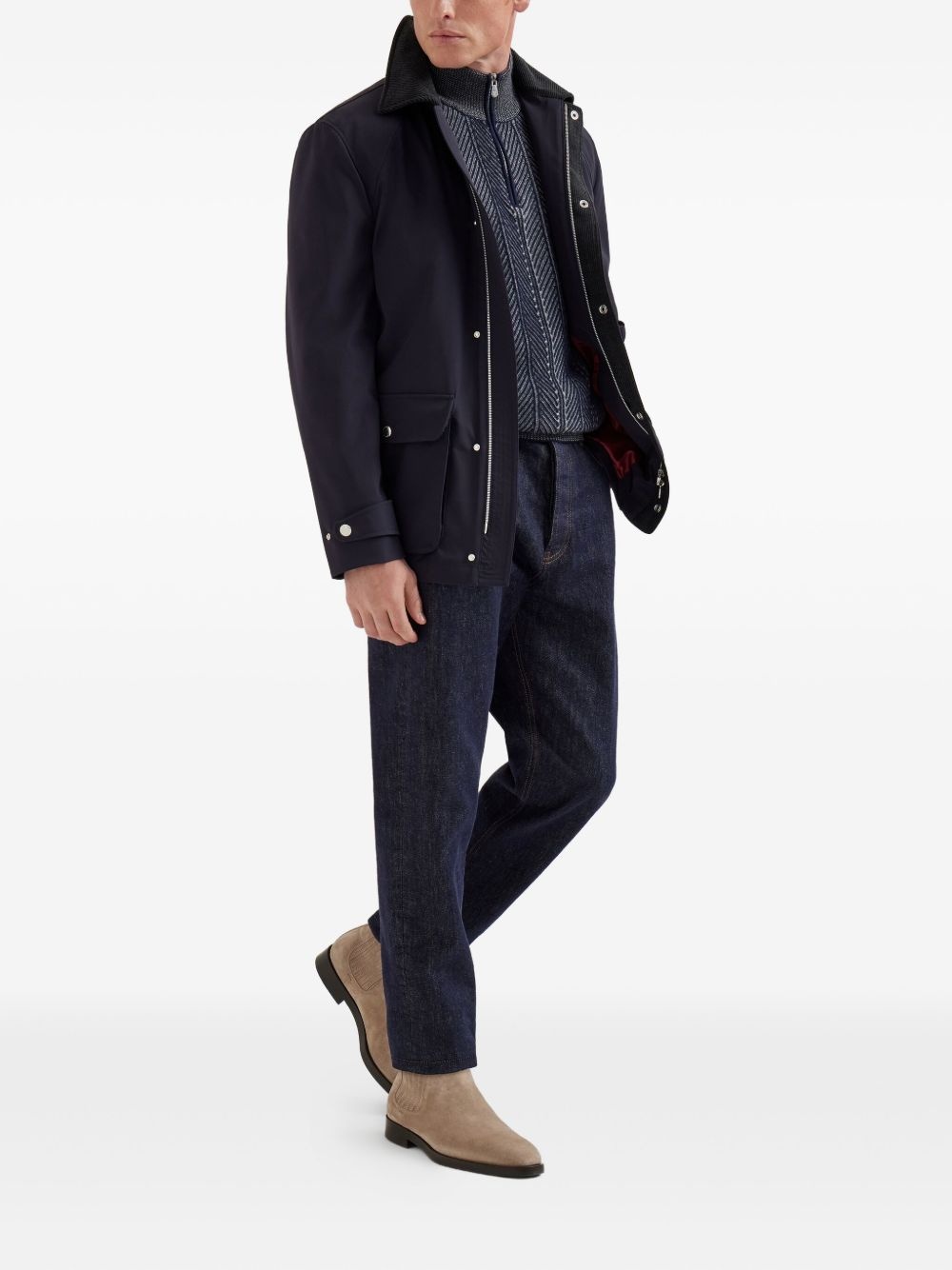 snap-fastening jacket - 2