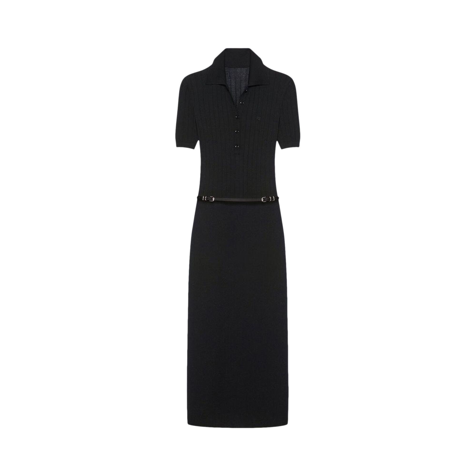 Givenchy Voyou Belt Long Polo Dress 'Black' - 1