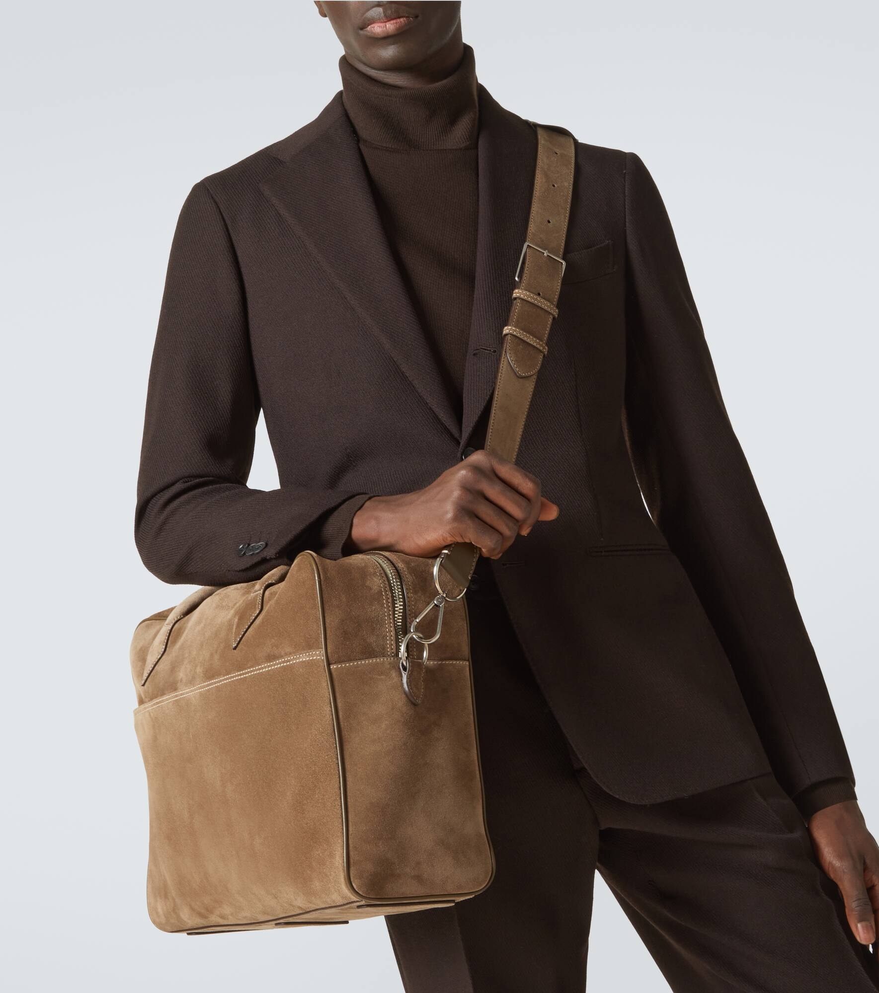 Closer All Day suede briefcase - 3