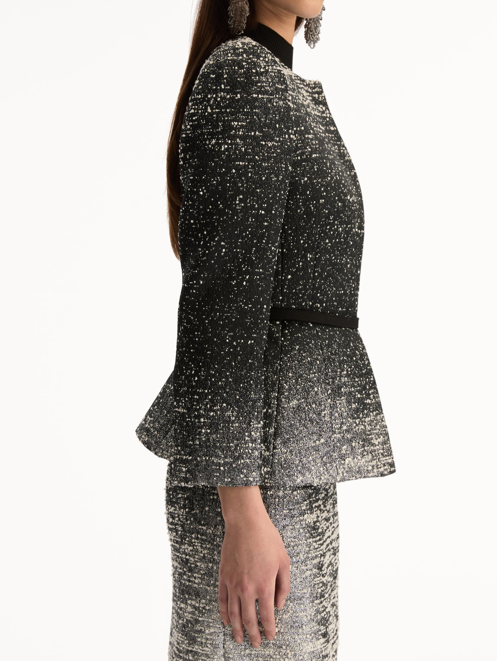 OMBRÉ LUREX BOUCLÉ JACQUARD JACKET - 6