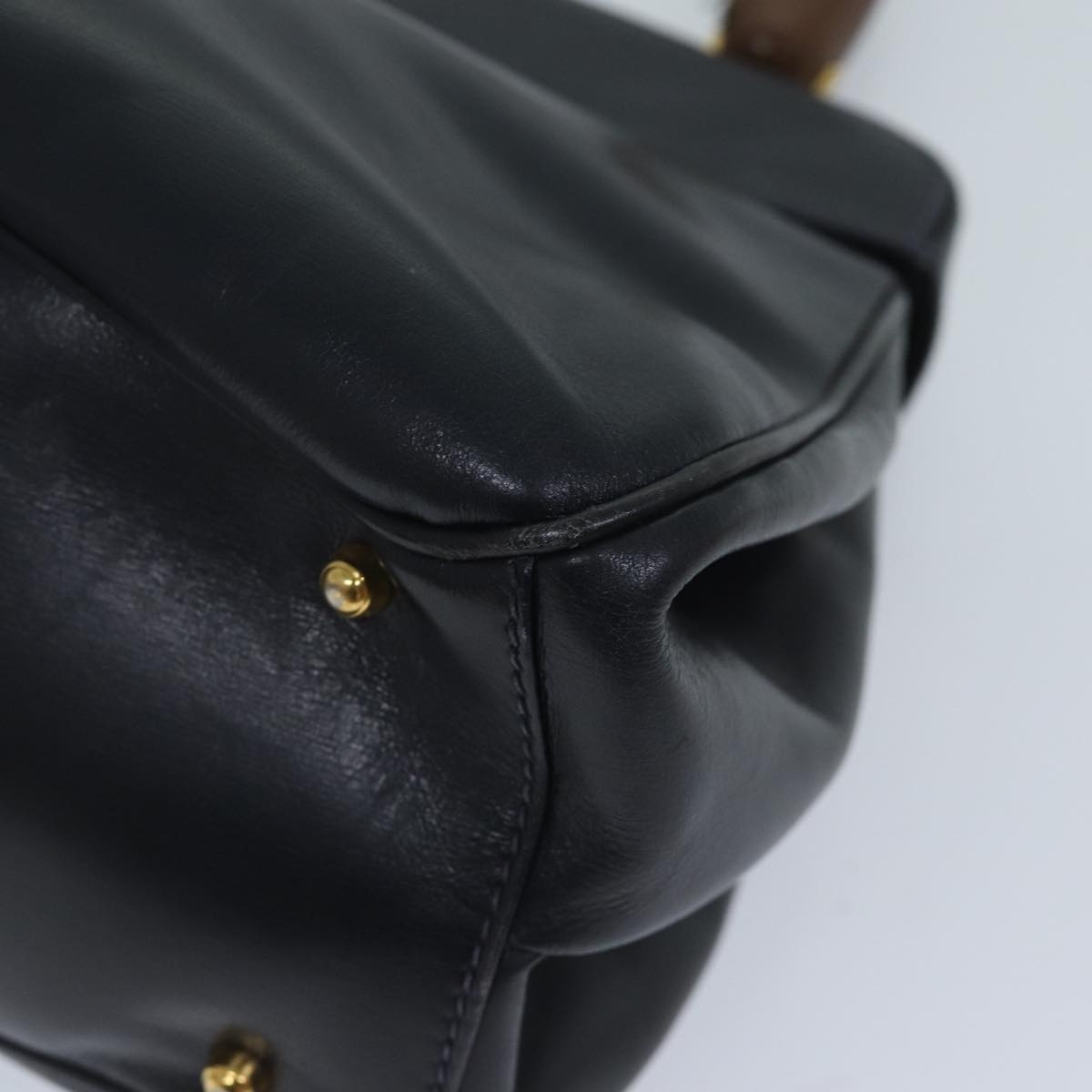 GUCCI Ready Lock Hand Bag Leather Navy 000 406 000 406 - 14