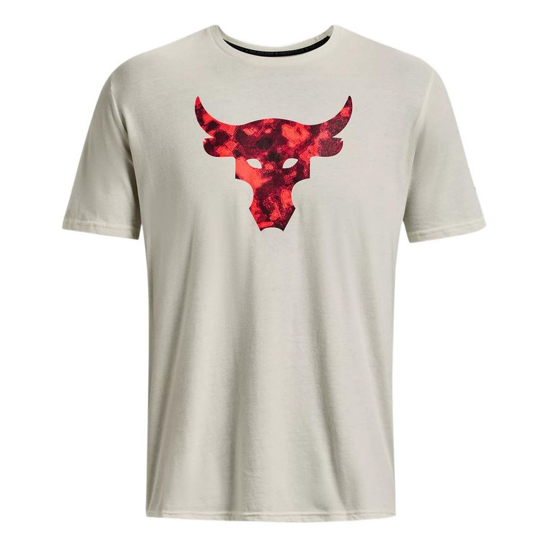 Under Armour Project Rock Brahma Bull Short Sleeve T-shirt 'Beige Black' 1361733-130 - 1