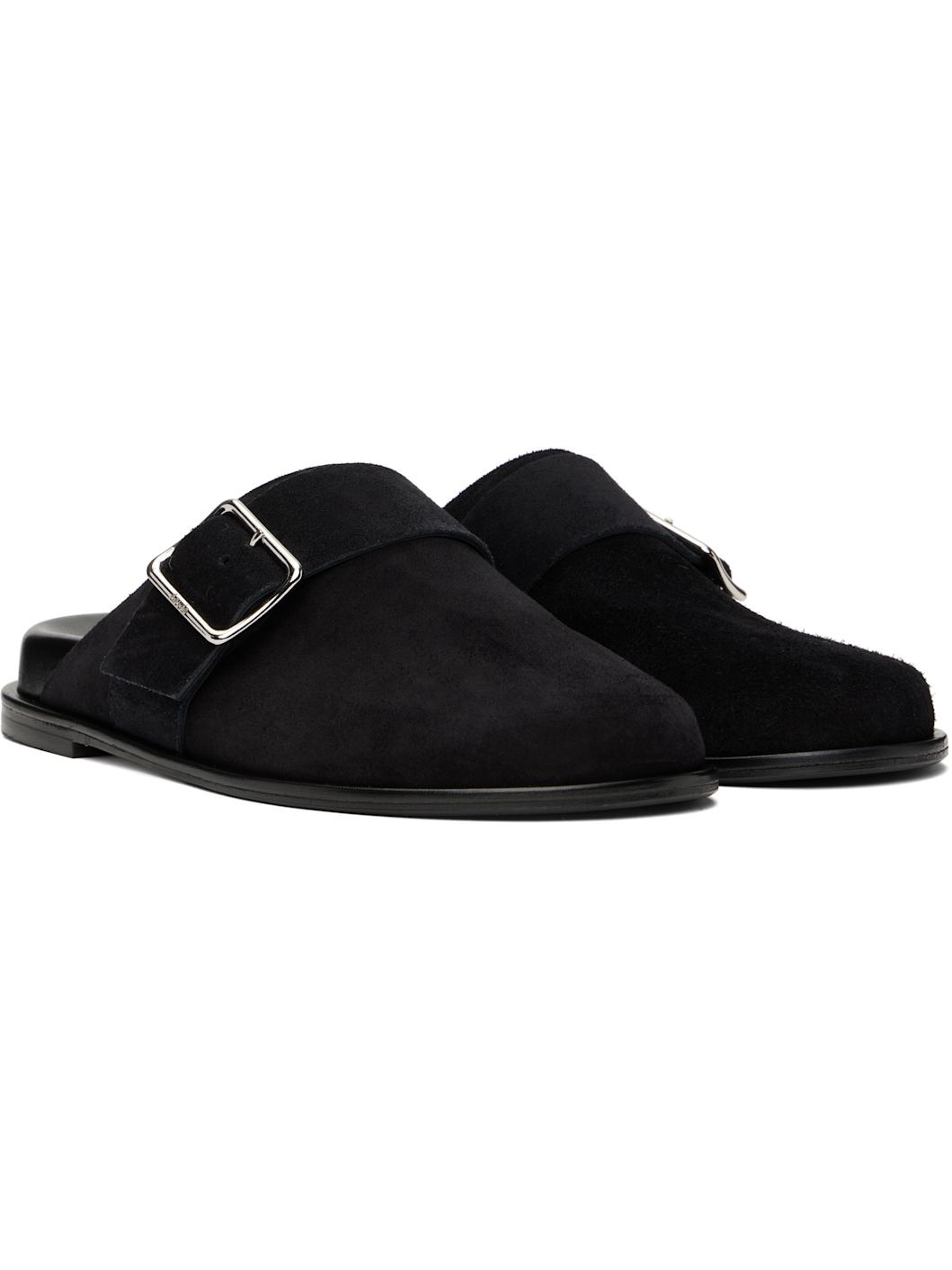 Black Finja Leather Slip-on Loafers - 4