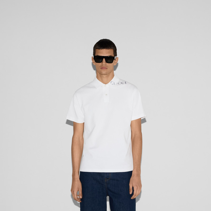 Printed cotton polo shirt 3