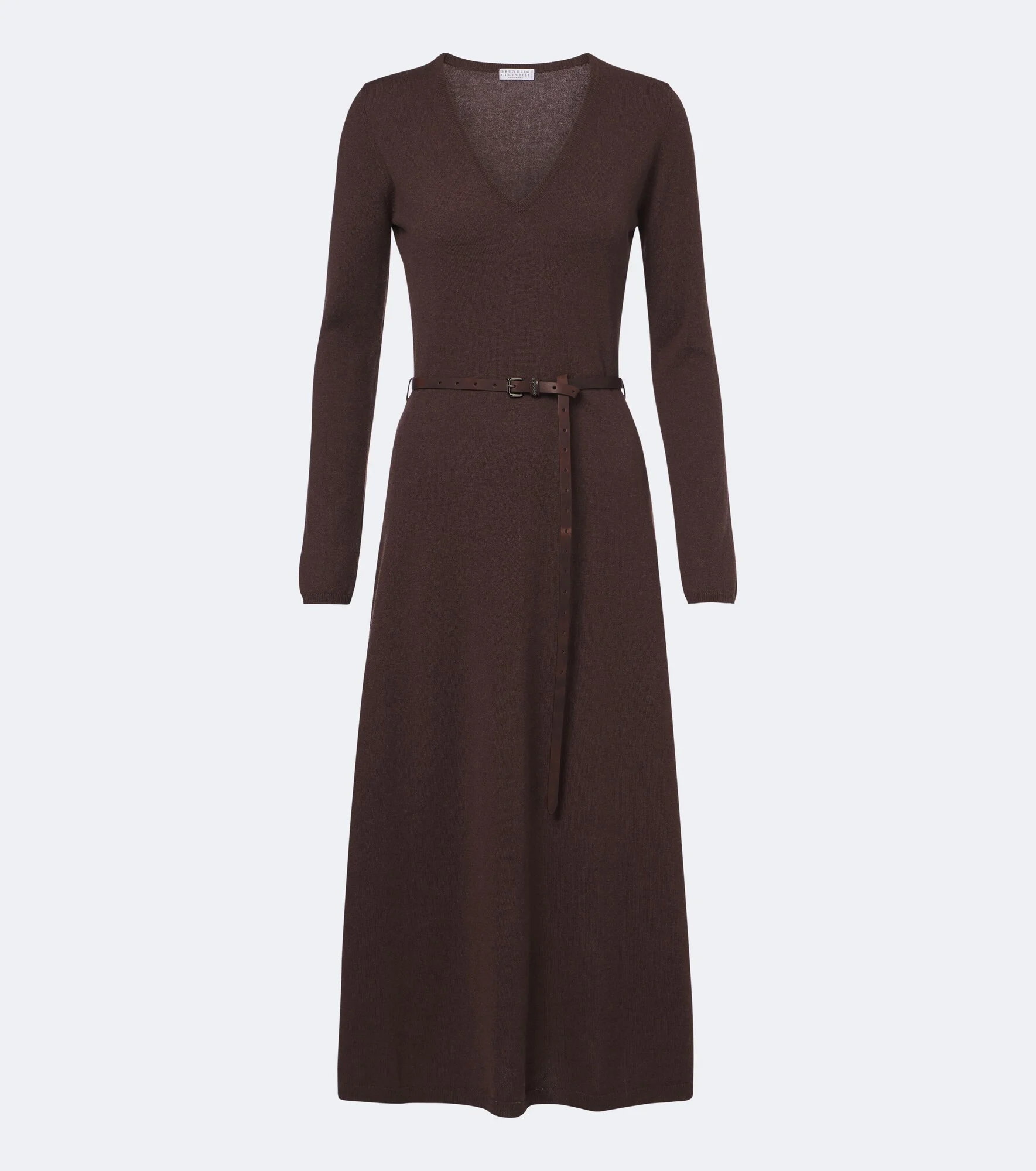 Monili belted cotton midi dress - 1