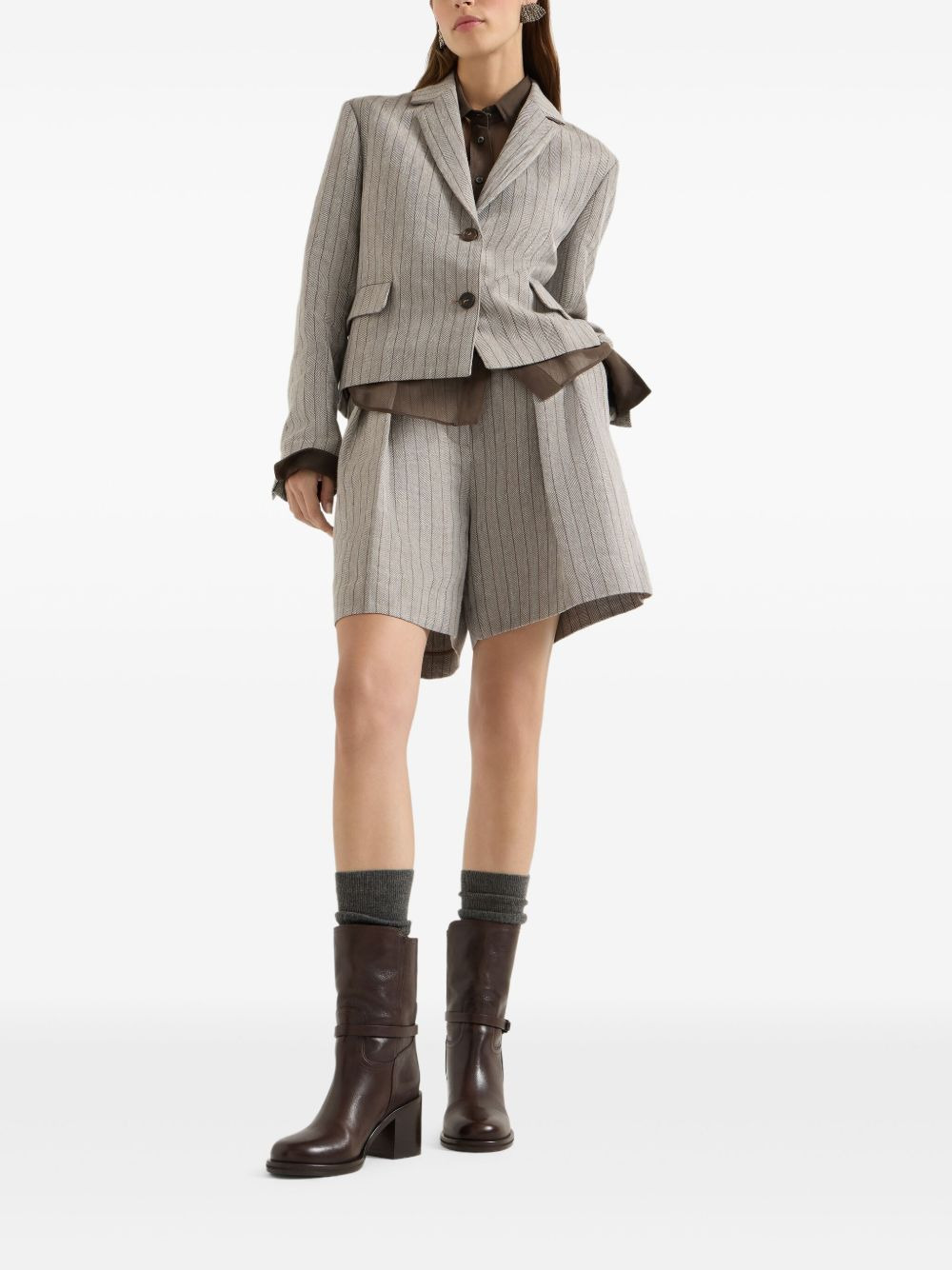 leather buckle-strap boots - 5