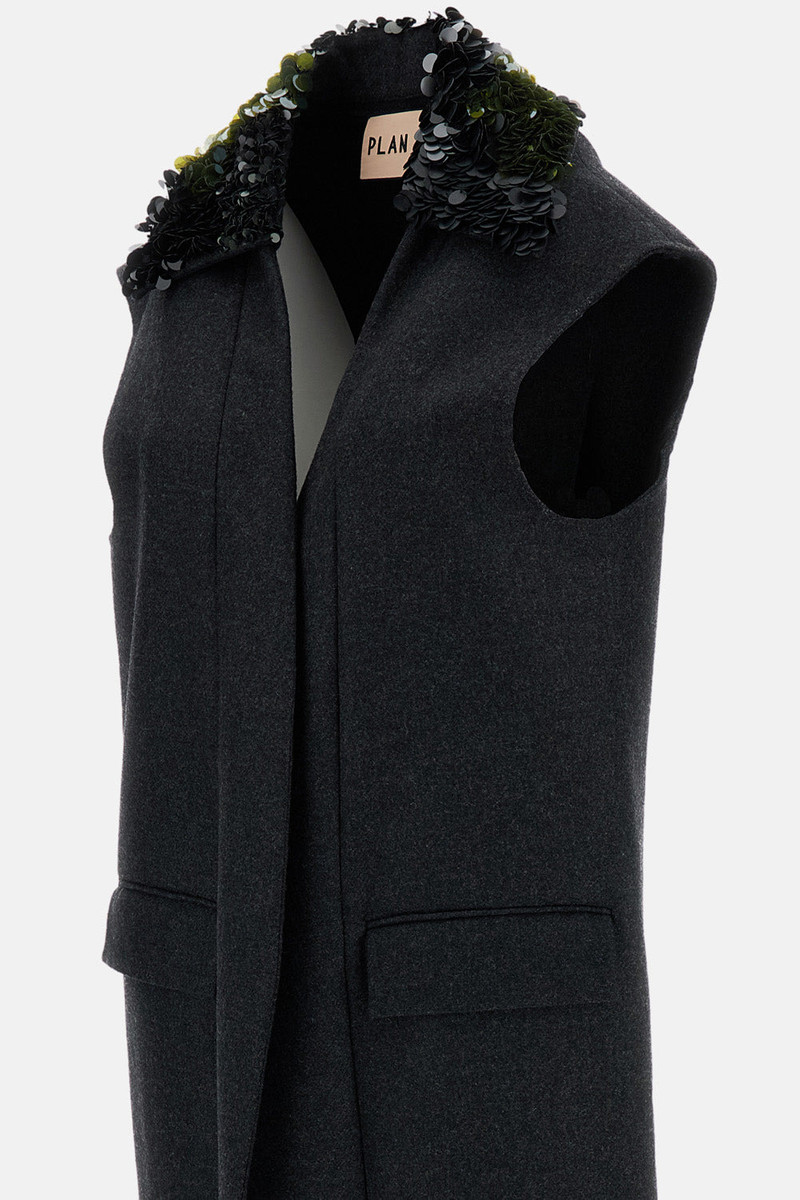 LONG VEST WITH SEQUIN COLLAR 3