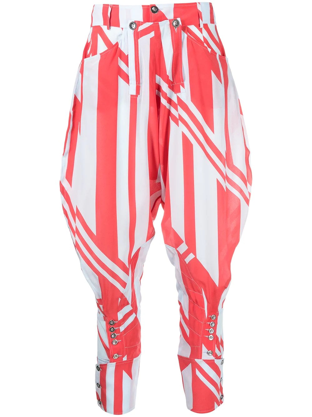 graphic print jodphur trousers - 1