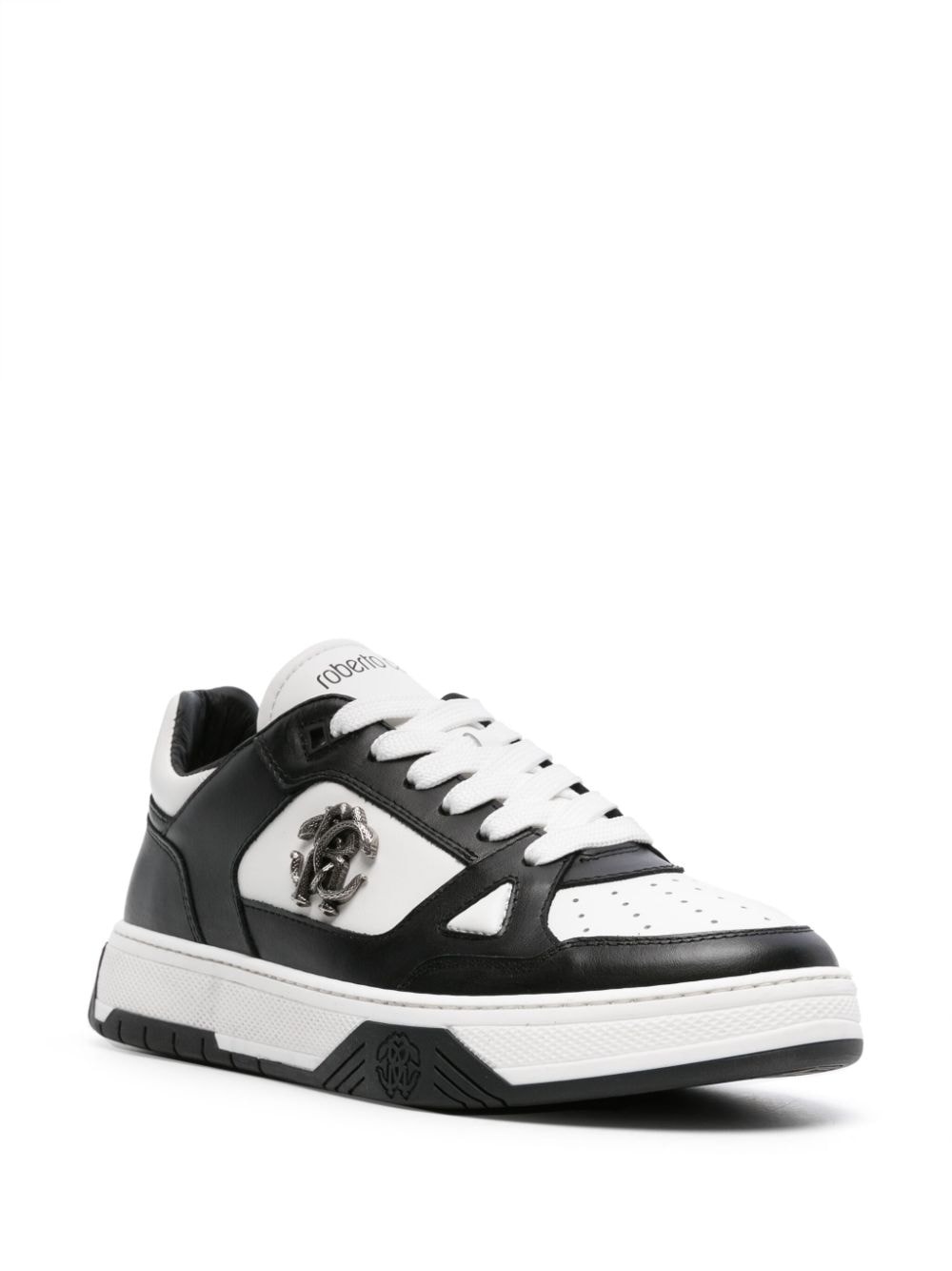 RC-plaque leather sneakers - 2
