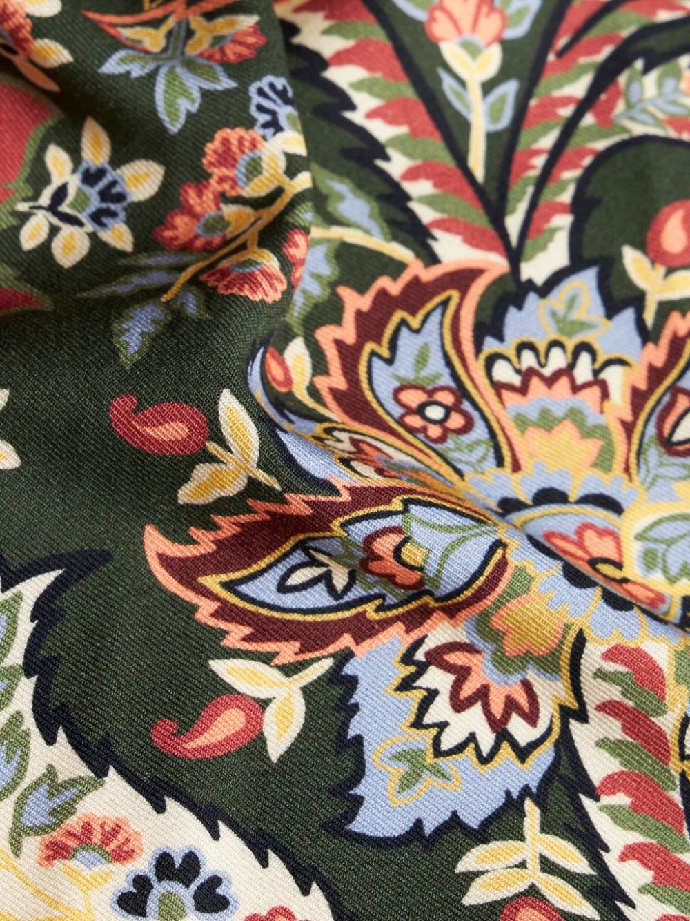floral print twill dress - 5