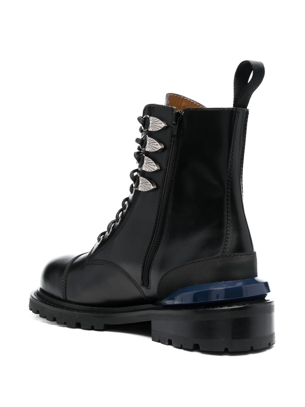 lace-up ankle leather boots - 3