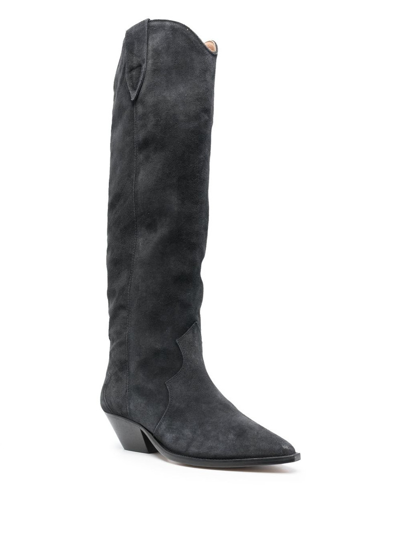 Isabel Marant Denvee 50mm suede knee-high boots outlook