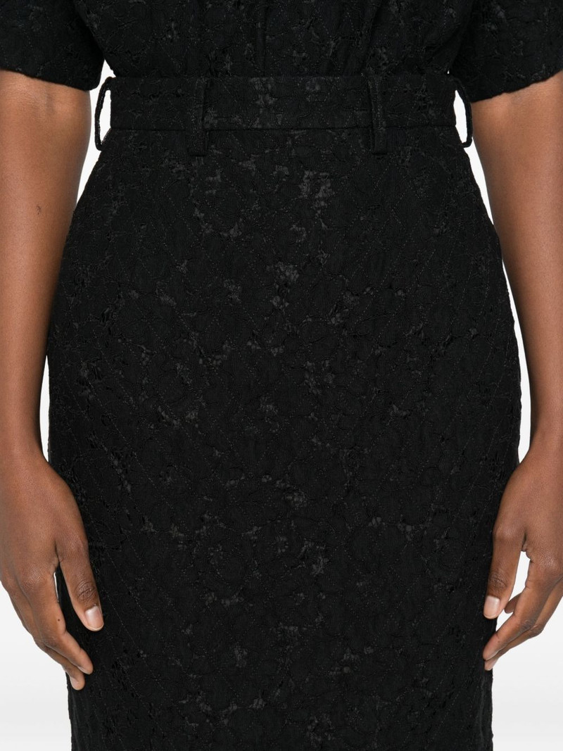 floral-motif pencil skirt 5