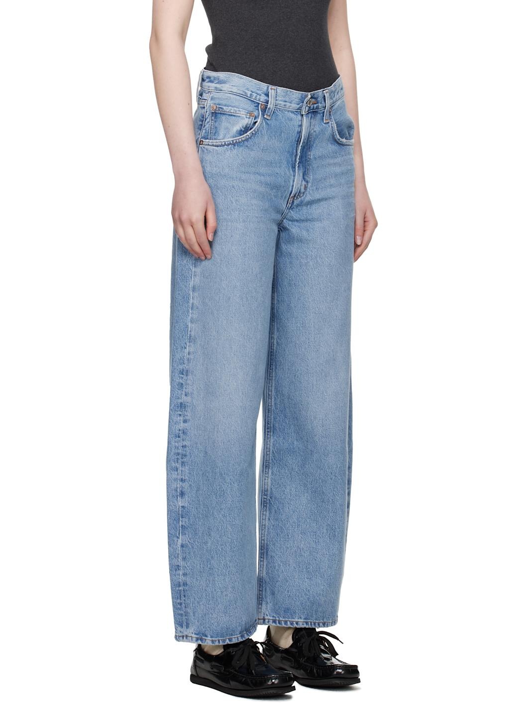 Blue Low Curve Jeans - 2