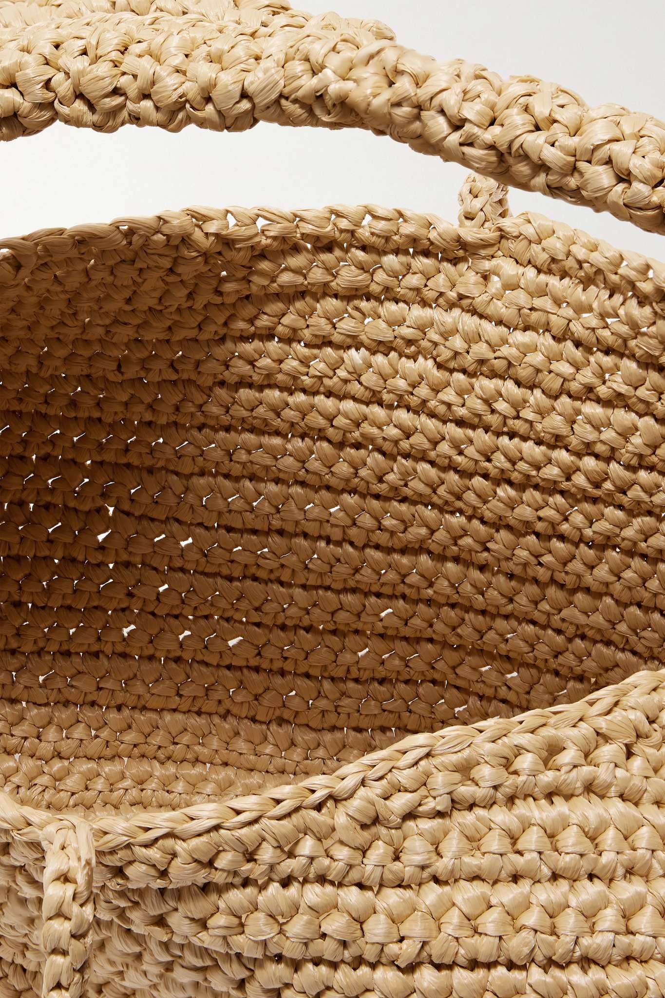 Olivia medium raffia shoulder bag - 5