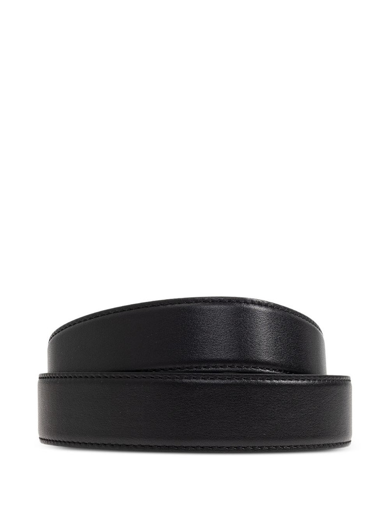 logo-buckle leather belt 3