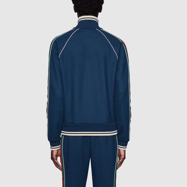Gucci SS21 Zipper Long Sleeves Jacket Navy Blue 645243-XJC58-4215 - 4