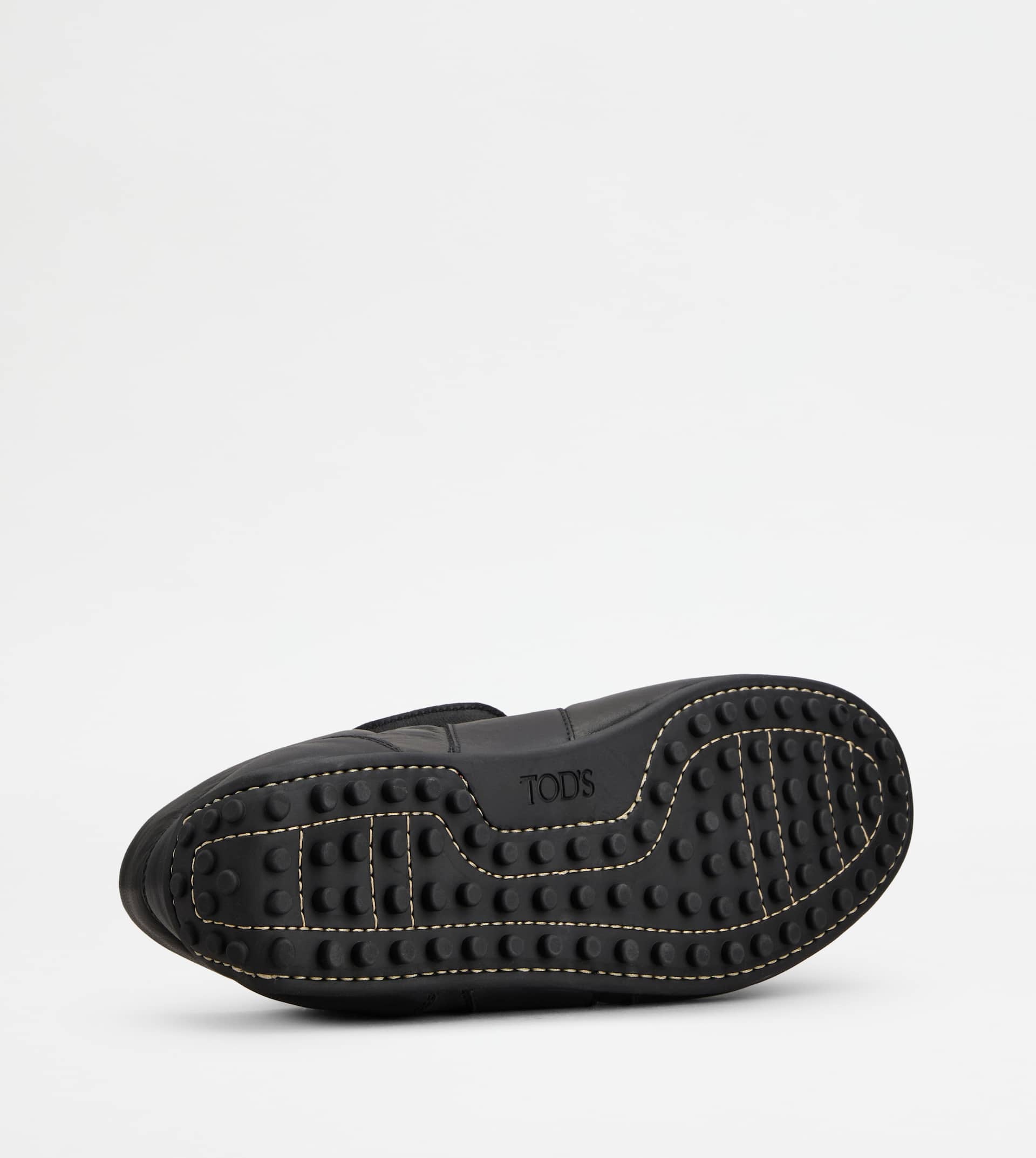 TOD'S T-MARATHON SNEAKERS IN LEATHER - BLACK - 4