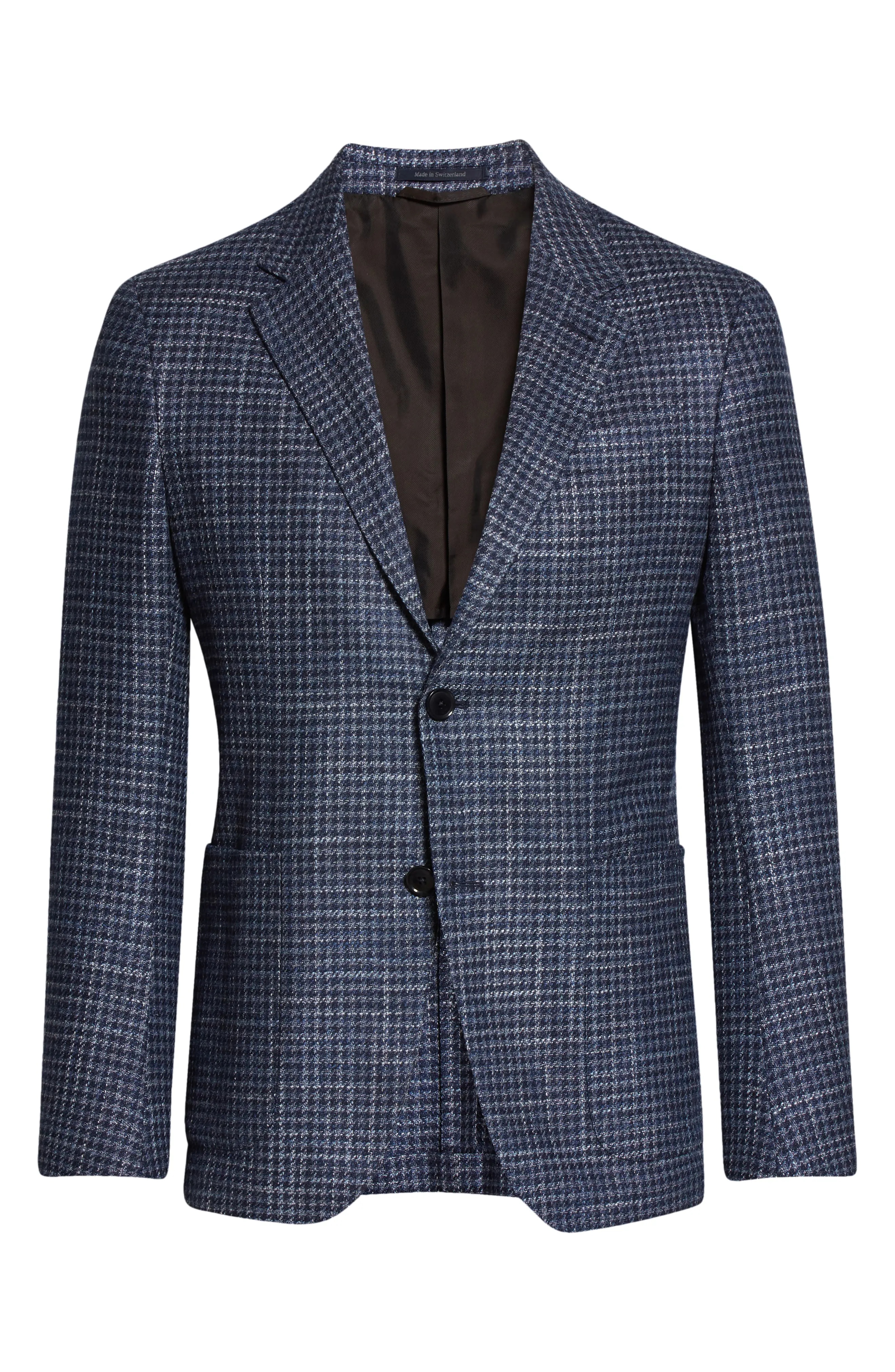 Crossover Micro Check Wool, Silk & Cashmere Sport Coat - 6