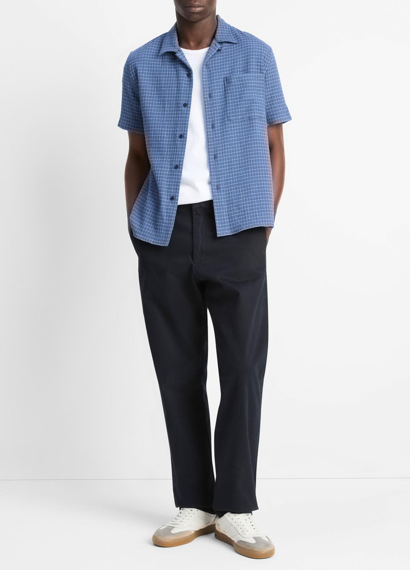 Provence Plaid Double-Face Italian Cotton Button-Front Shirt 4