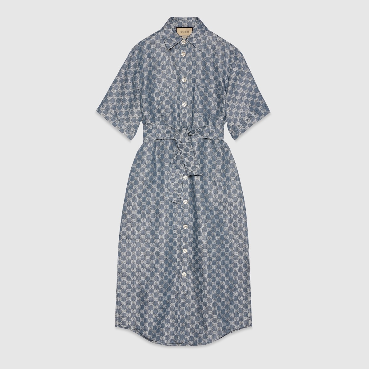 GG linen jacquard dress - 1