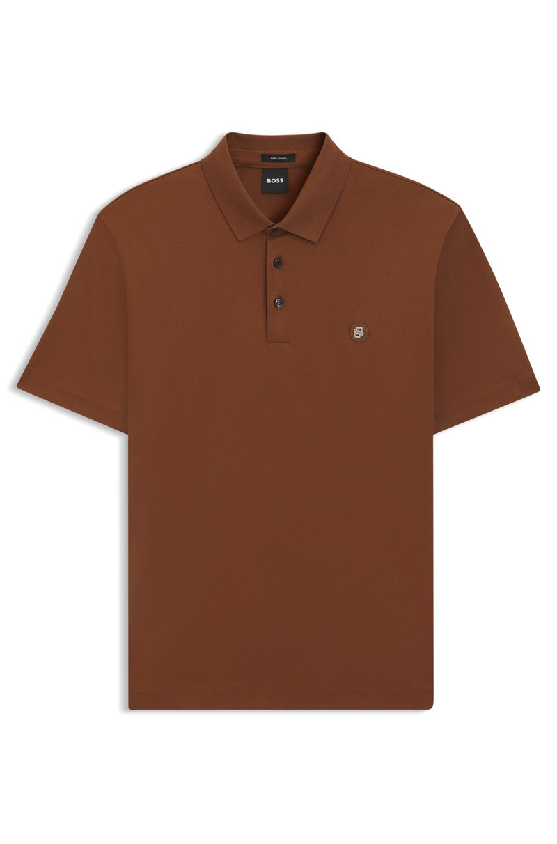 MERCERIZED-COTTON POLO SHIRT WITH DOUBLE MONOGRAM - 1