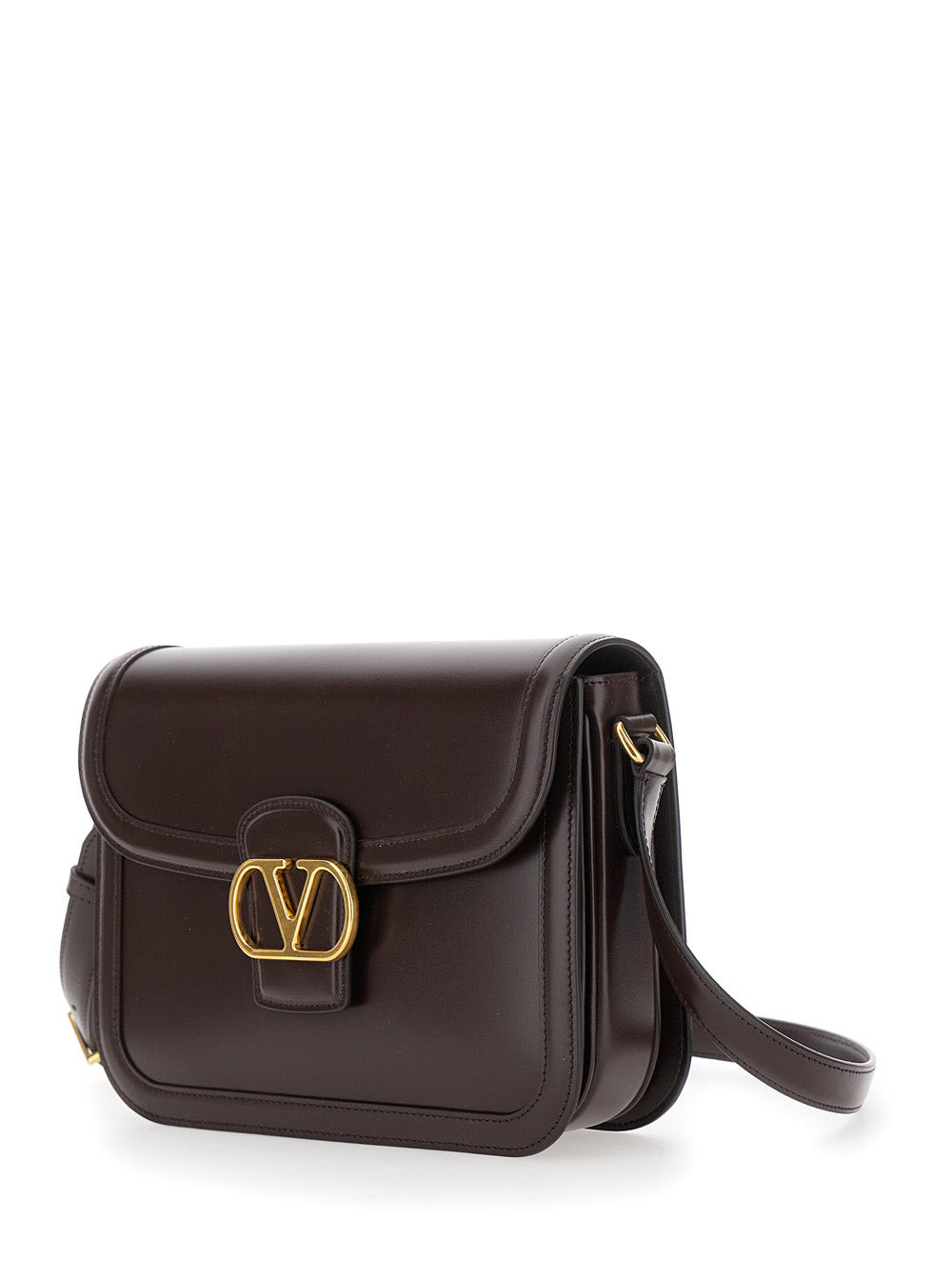 Valentino Garavani Women '9To5' Brown Crossbody Bag With Vlogo Detail On The Front And Adjustable Sh - 2