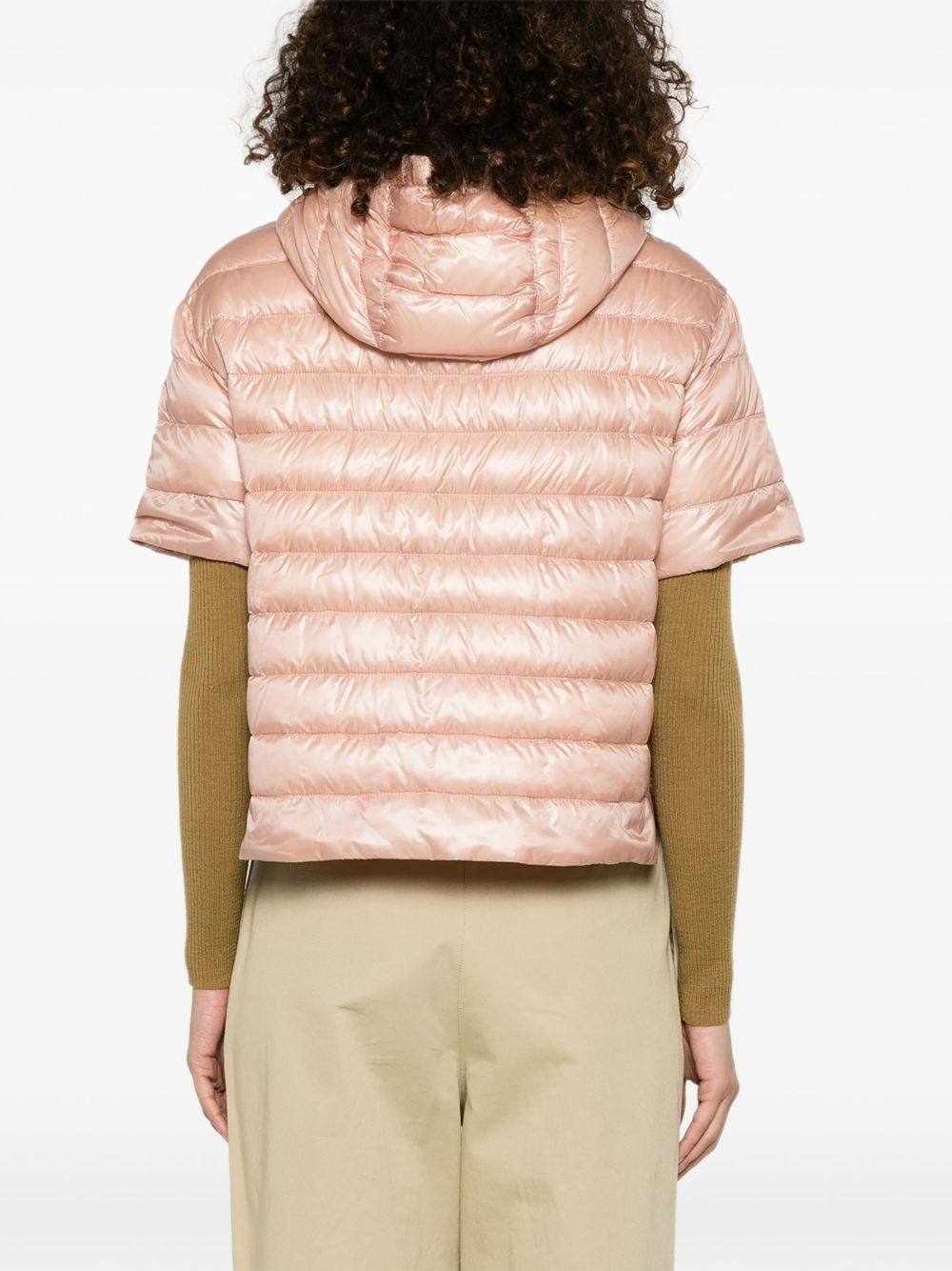 short-sleeve padded jacket - 4