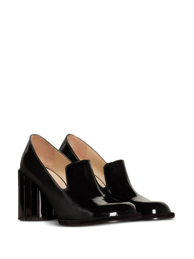 AMI Paris round heel patent-leather loafers outlook