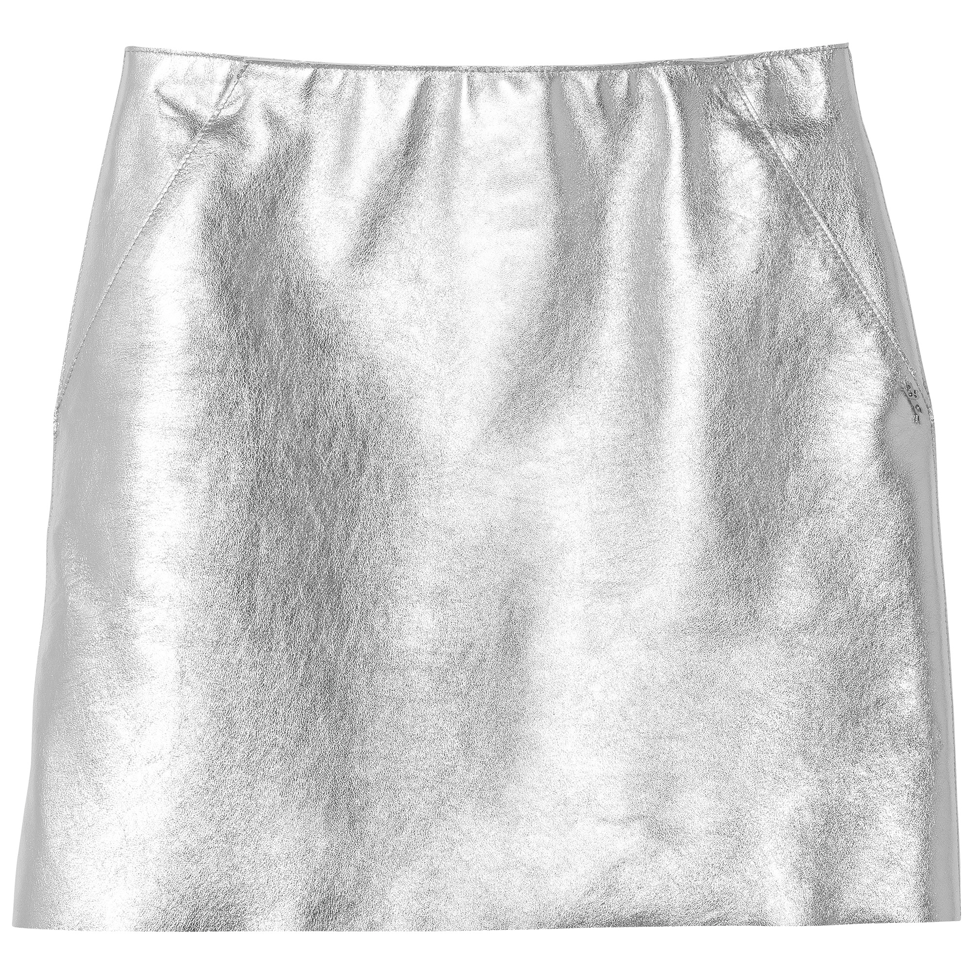 Mini skirt Silver - Leather - 1