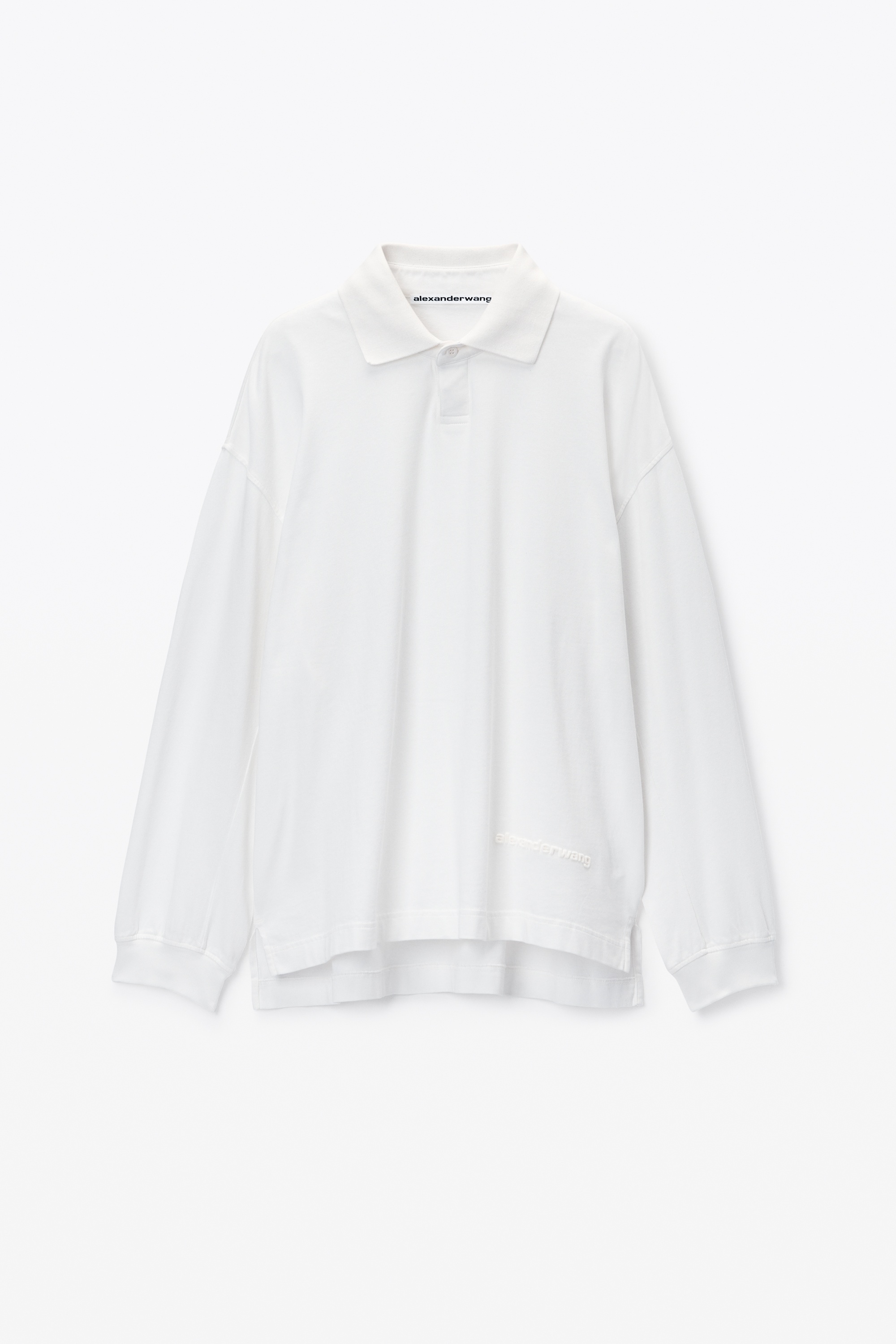 Men's Long-Sleeve Polo Tee in Cotton Jersey - 1