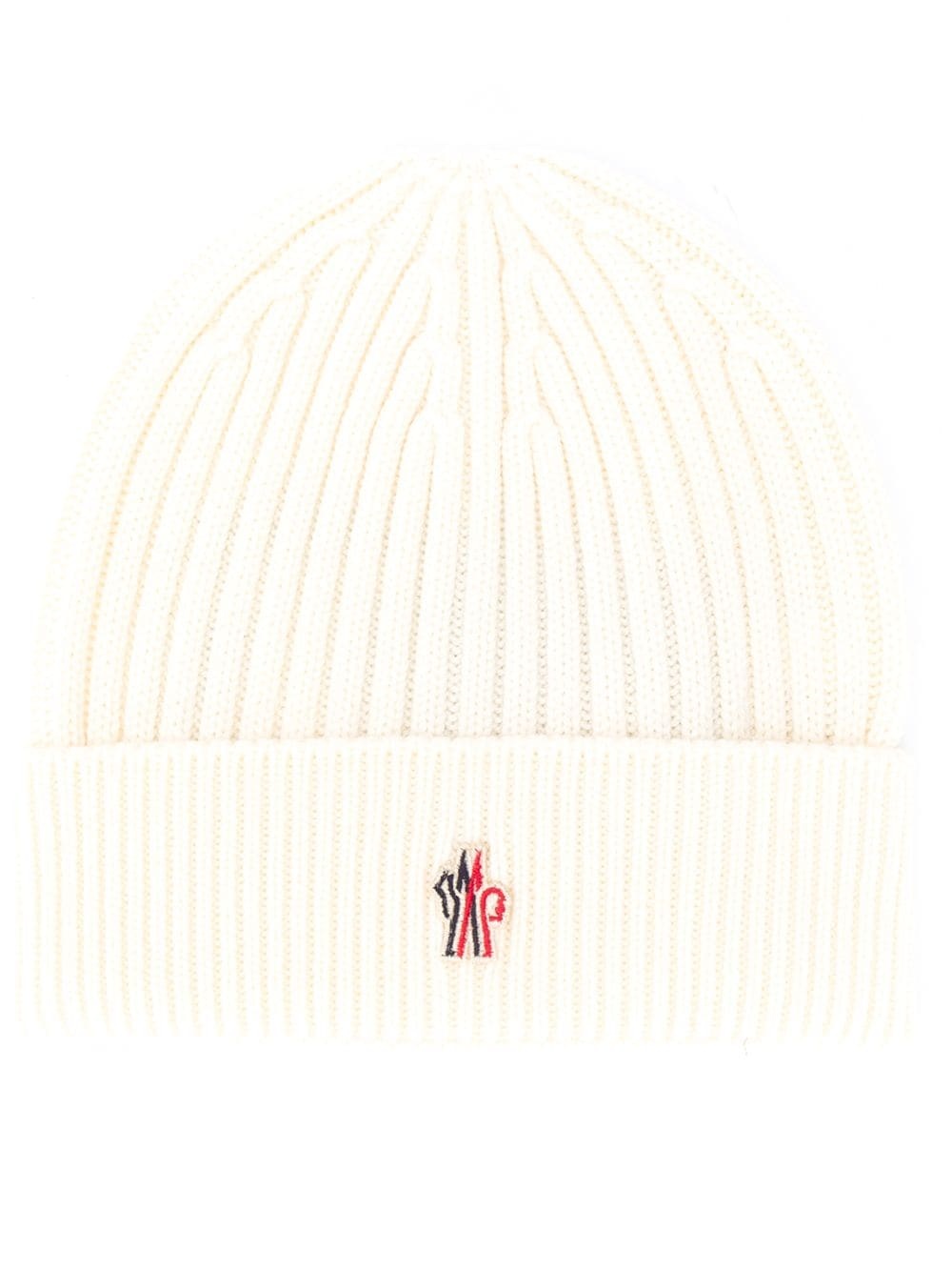 logo embroidered beanie hat - 1