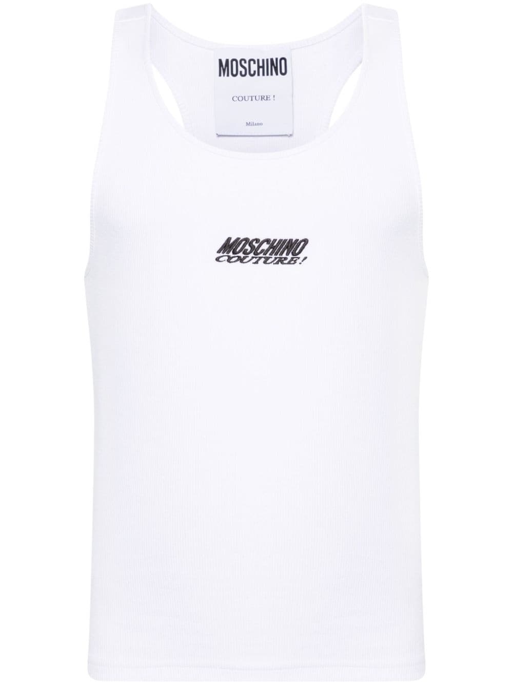 logo-embroidered tank top - 1