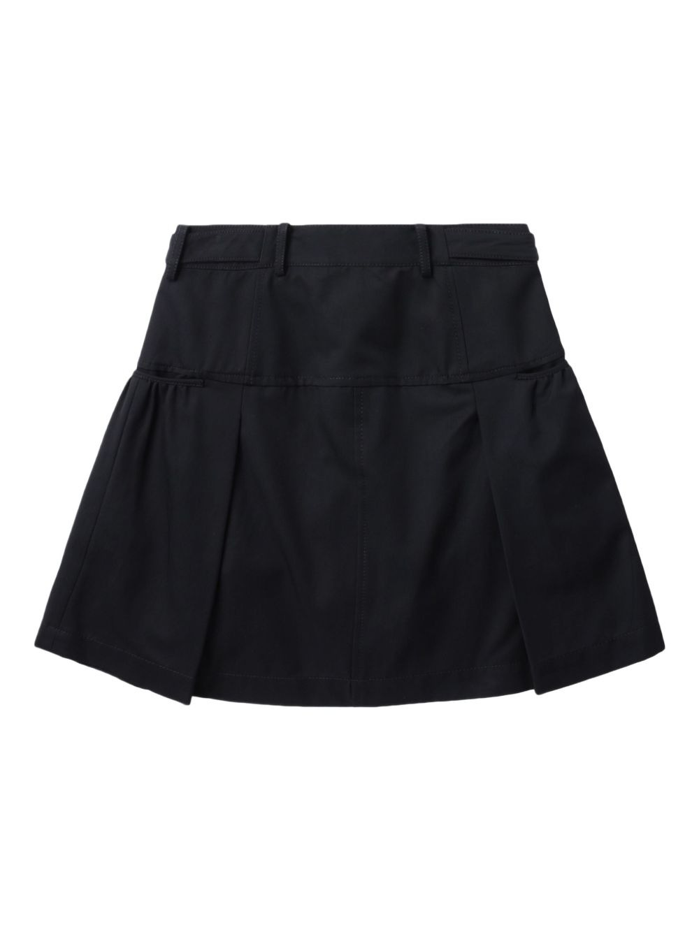 pleated zip-detail skirt - 6