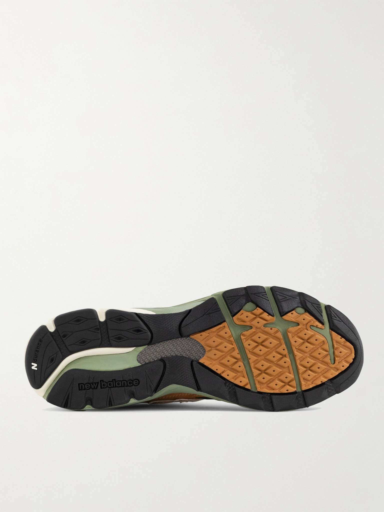 New Balance MADE in USA 990v3 Leather-Trimmed Mesh and Suede 