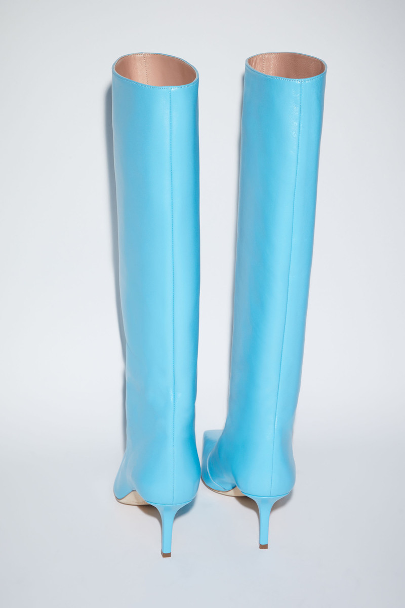 Leather heel boots - Turquoise 4