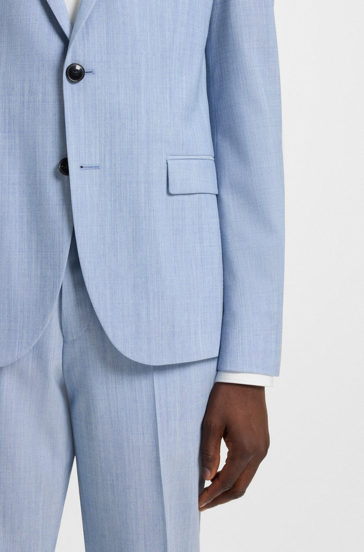 EXTRA-SLIM-FIT BLAZER IN A MELANGE WOOL BLEND - 6