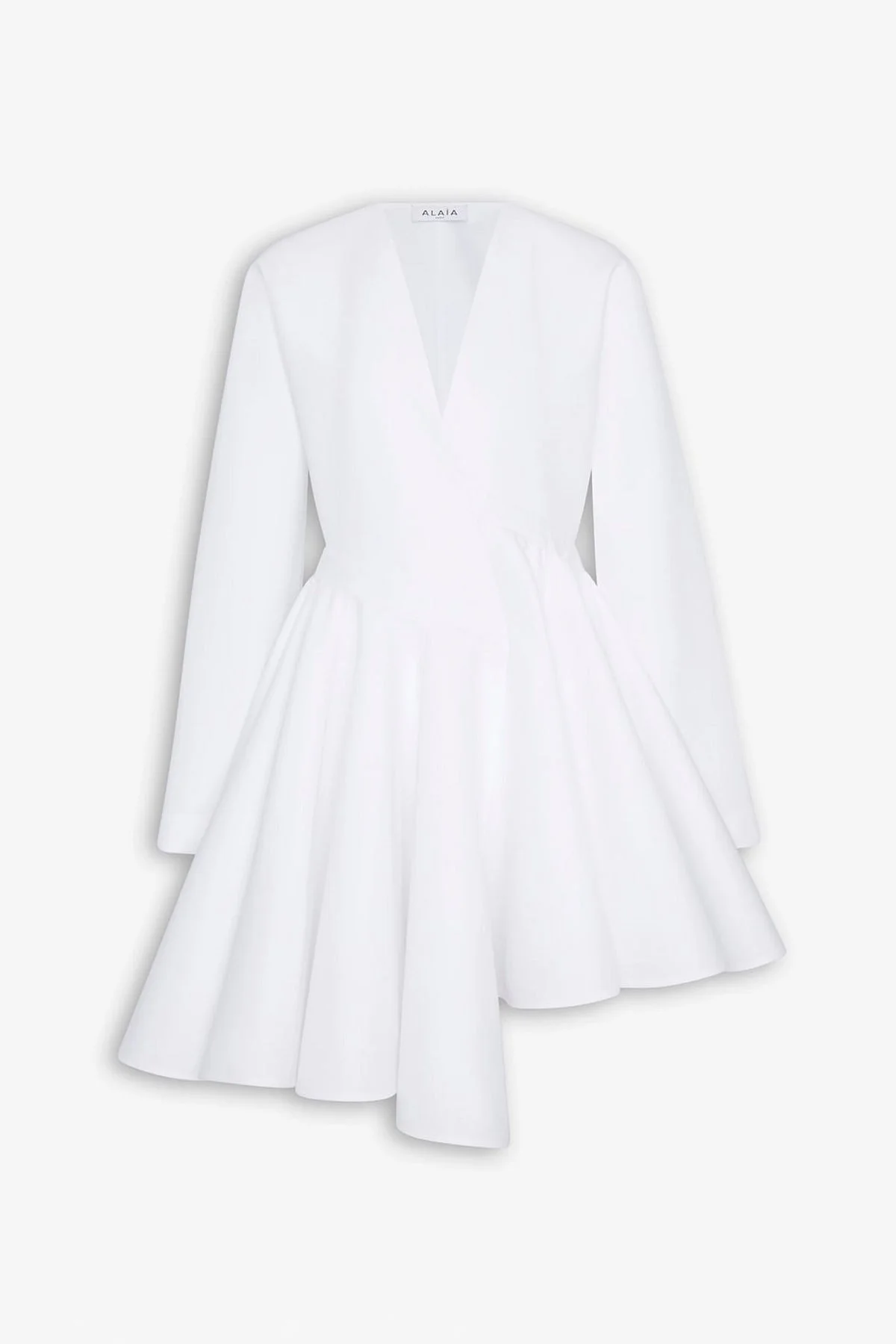 Asymmetric cotton poplin mini dress - 1