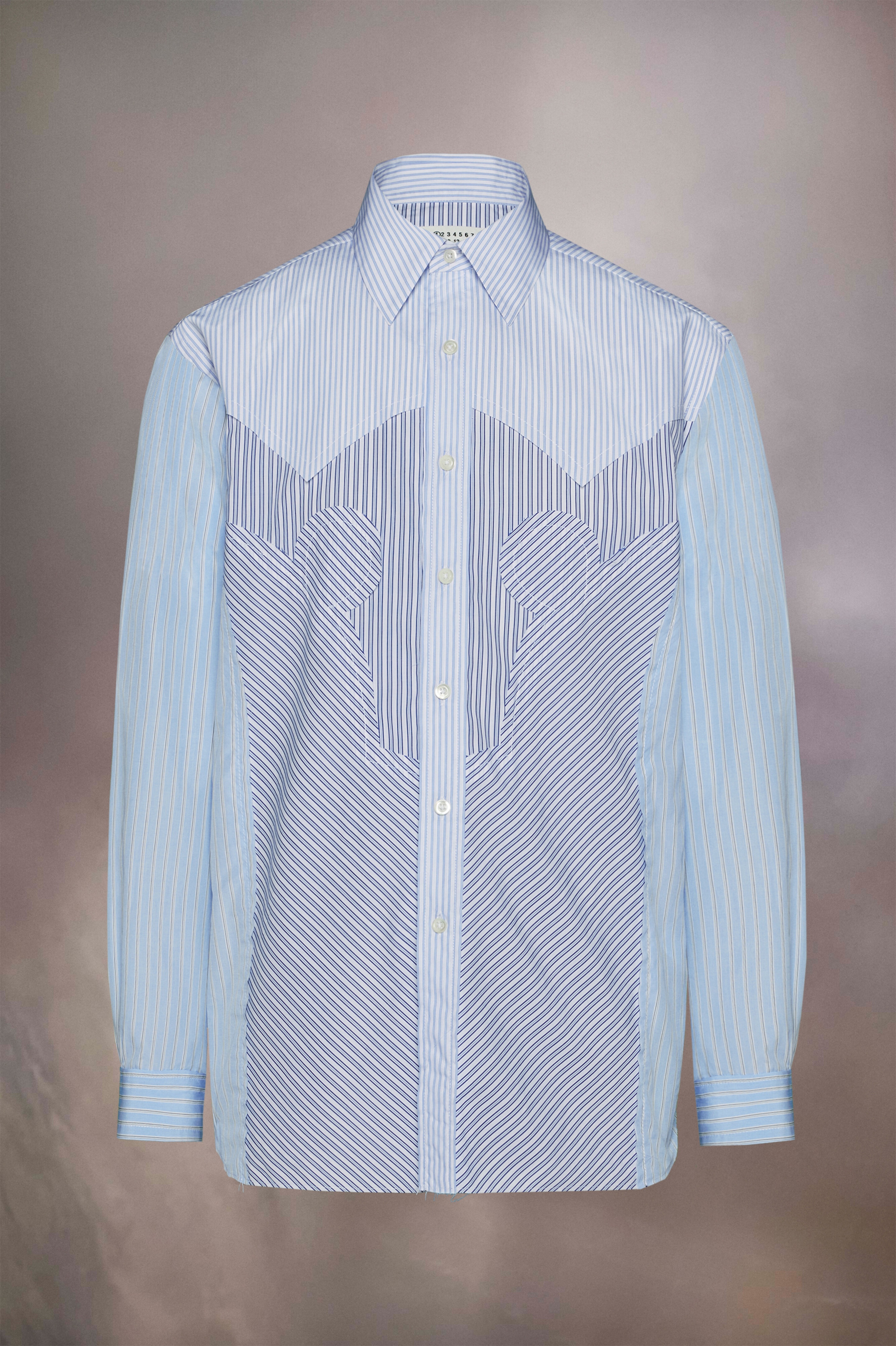 Yoke stripe cotton shirt - 2