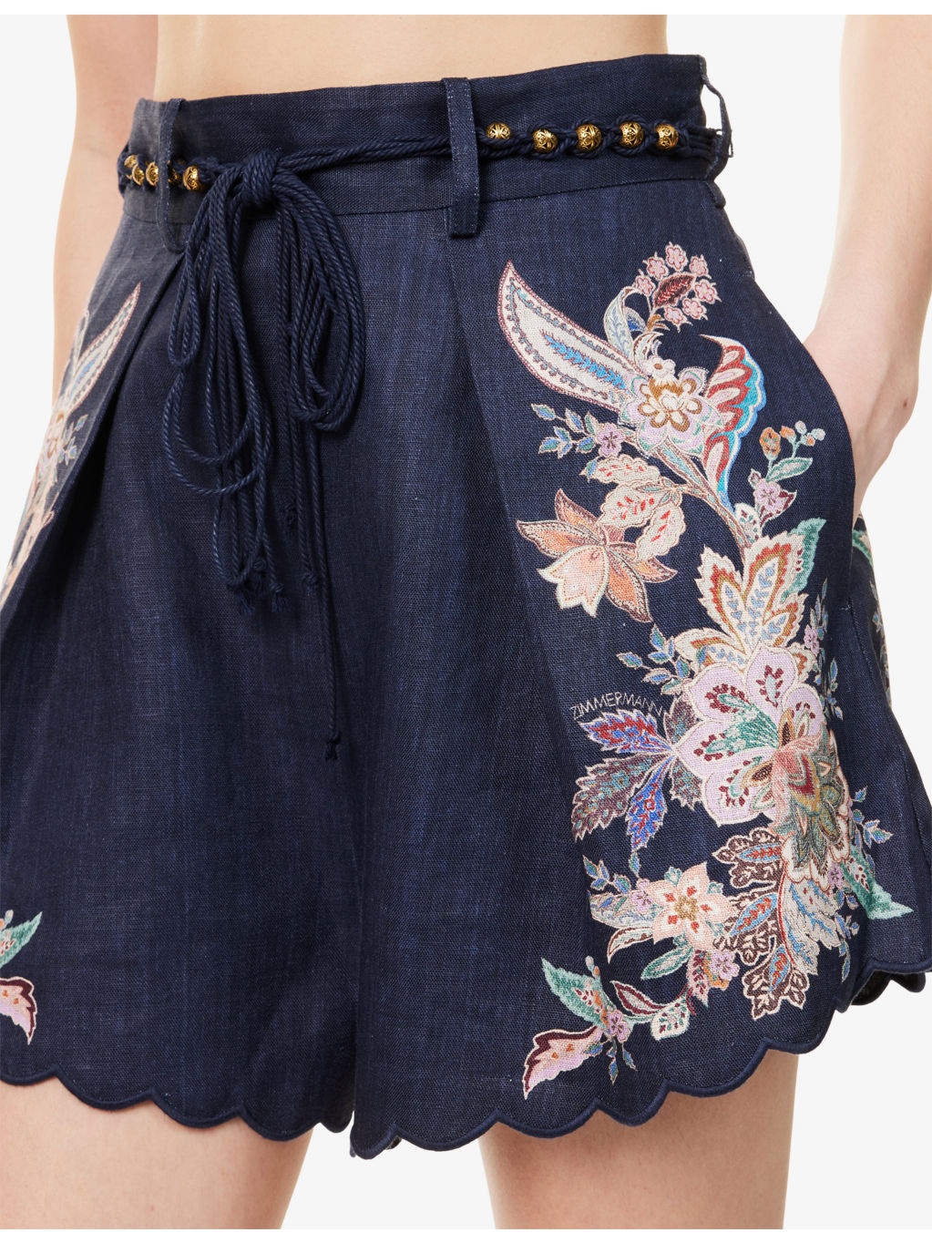 Rhiannon Floral Linen Shorts - 5