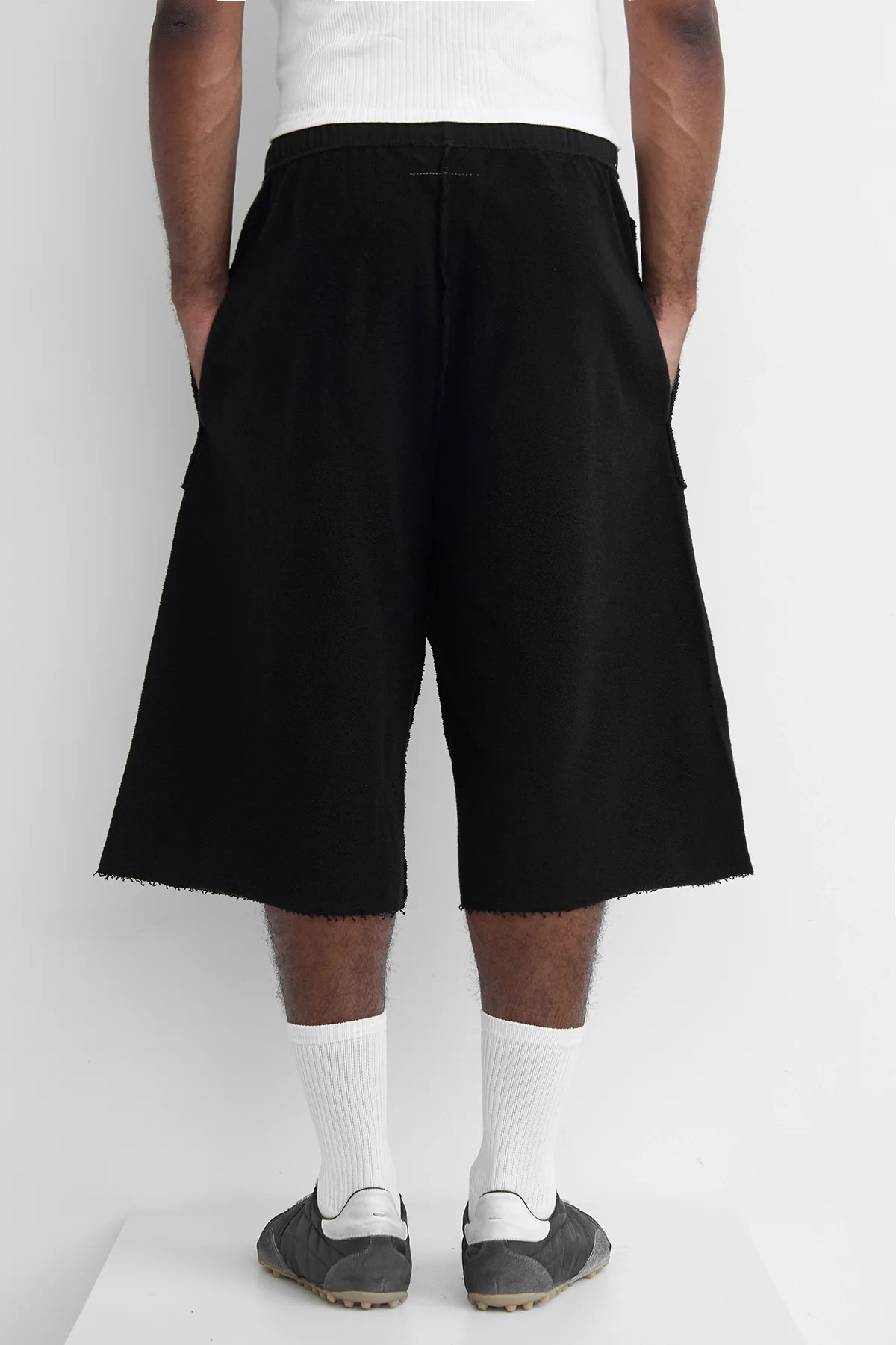MM6 Reversed Sweat Shorts Black - 5