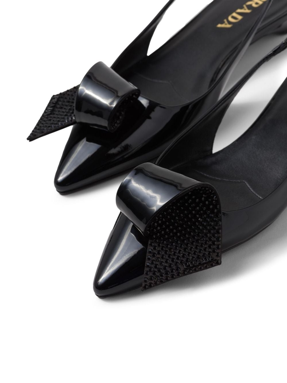 25mm appliquÃ©-detail leather pumps - 5